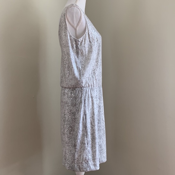 WHBM Shimmer Snake Print Sequin Mini Dress - Picture 7 of 12